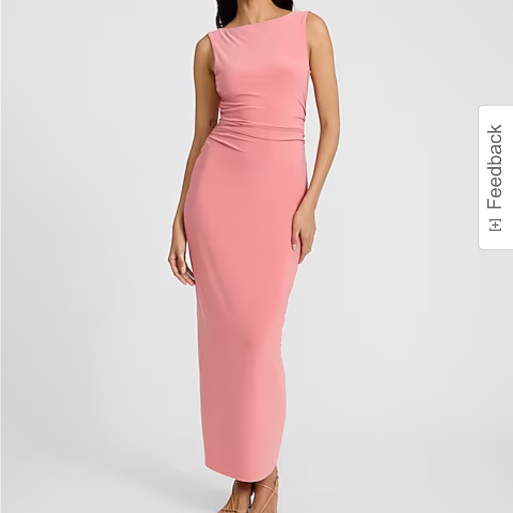 Elegant Pink Sleeveless Dress